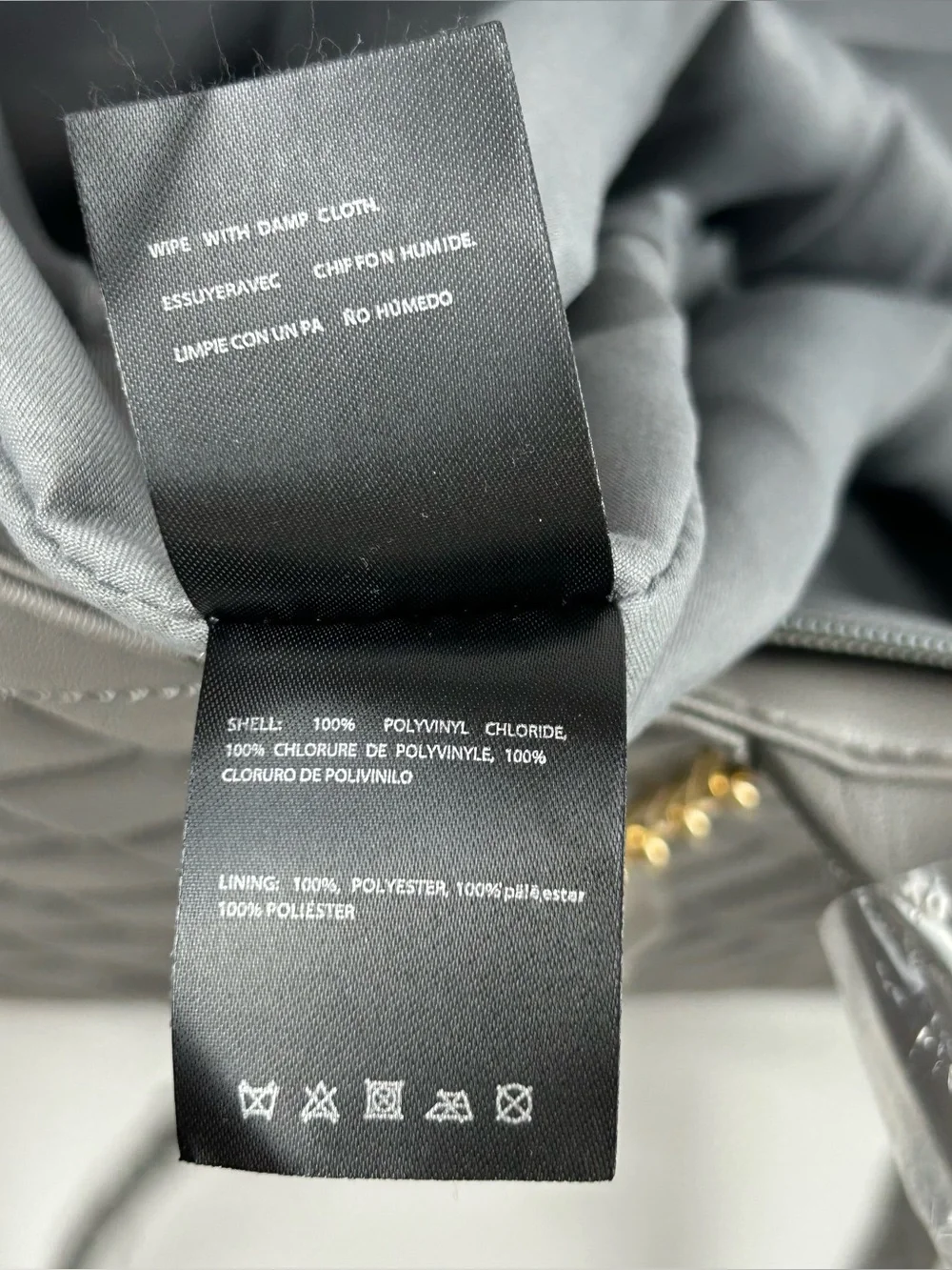 *NEW* Gilda Paris Large Quilted Tote Satchel Grey